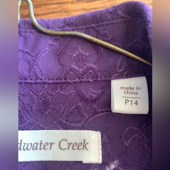 COLDWATER CREEK embroidered purple blazer jacket nwt size p14 - Picture 8 of 9